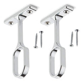 Wardrobe Pole Hanging Rail – Oval 30x15mm Chrome Tube Bar with Fittings – Heavy Duty Clothes Rail for Wardrobes & Storage Units