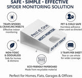 Spider Glue Traps for Home Indoor Use – Sticky Crawling Insect Traps for Spiders, Ants & Silverfish – Non-Toxic Pest Monitoring Pads with Adhesive Backing