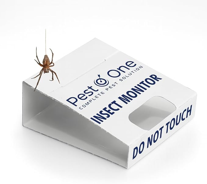 Spider Glue Traps for Home Indoor Use – Sticky Crawling Insect Traps for Spiders, Ants & Silverfish – Non-Toxic Pest Monitoring Pads with Adhesive Backing
