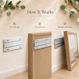 Heavy Duty Picture & Mirror Hanger Z Bar 100mm / 150mm / 300mm / 450mm / 1000mm