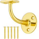 63mm Heavy Duty Handrail Bracket – Chrome, Satin, Brass & Black – Wall Mounted Stair Rail Support with Matching Screws