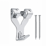 Silver Picture Wall Hooks Decorative Brass Double Brass Hooks - Pack of 10/20/50/100