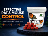 RAT POISON Single Feed Rat Mouse Mice Killer Poison Rodent Vertox Bait Blocks 300g