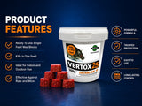 RAT POISON Single Feed Rat Mouse Mice Killer Poison Rodent Vertox Bait Blocks 300g