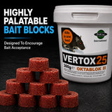 RAT POISON Single Feed Rat Mouse Mice Killer Poison Rodent Vertox Bait Blocks 300g