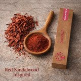 Red Sandal Incense Sticks Luxury Home Fragrance Secret of Vedas