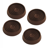 Rubber Caster Cups 45 mm – Furniture Leg Floor Protectors in Cream & Brown | Non-Slip Caster Wheel Cups for Beds, Sofas & Chairs