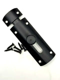 Slide Bolt – Polished Chrome & Matt Black – 3" (75mm) Modern Curved Tower Bolt – Bathroom, Toilet & Door Lock Latch