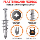 Self-Drill Plasterboard Fixings with Screws – Speed Anchors for Cavity Walls