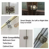 Bathroom Door Lock – Chrome or Brass Privacy Turn & Release Bolt – Toilet Twist Latch for WC/Bathroom Doors