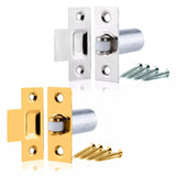 Adjustable Roller Catch – Chrome (Np) or Brass(EB) Finish – Cupboard, Cabinet & Door Latch with Strike Plate