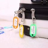 Plastic Key Tags with Label Window & Split Ring – ID Key Fobs for Keys & Luggage – Assorted Colours (Black, White, Blue, Red, Orange, Purple, Yellow, Light Green, Mixed Pack)