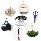 Black Plastic Coated ShoulderedCup Hooks – Screw-In Wall Hooks for Mugs, Keys, Tools, Lights & Hanging Storage