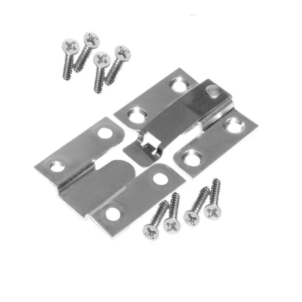 Flush Mount Brackets with Spring Lock – Secure Wall Hanging for Picture Frames, Mirrors & Headboards (1 Pair)