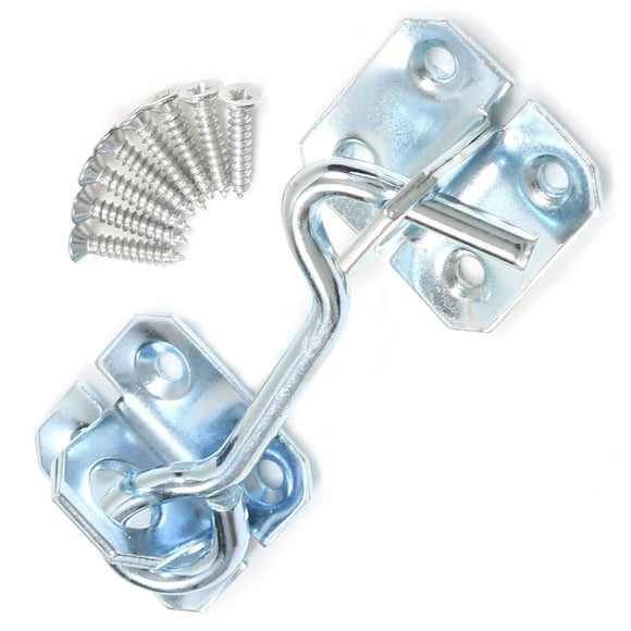 Wire Cabin Hooks – Bright Zinc Plated (BZP) Door & Gate Latch – Sizes 75mm, 100mm, 150mm, 200mm