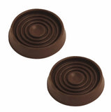 Rubber Caster Cups 45 mm – Furniture Leg Floor Protectors in Cream & Brown | Non-Slip Caster Wheel Cups for Beds, Sofas & Chairs
