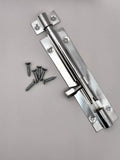 Polished Chrome Slide Bolts – Straight & Necked – Sizes 38mm, 50mm, 75mm, 100mm, 150mm – Bathroom, Toilet & Shed Door Latches