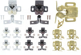 Double Roller Catch – Chrome, Brass, or Bronze Finish – Cabinet, Cupboard & Wardrobe Door Latch with Strike Plate