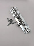 Polished Chrome Slide Bolts – Straight & Necked – Sizes 38mm, 50mm, 75mm, 100mm, 150mm – Bathroom, Toilet & Shed Door Latches