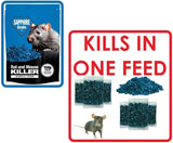 PROFESSIONAL RODENT KILL CONTROL RAT MICE MOUSE RAT - Blue Grain Rat Bait POISON