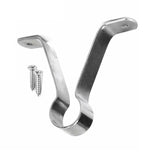 Wardrobe Pole Hanging Rail Fittings – Chrome Clothes Rail Supports for 19mm & 25mm Round Tube – Heavy Duty Wardrobe Pole Brackets