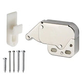 Mini Tip Catch – White Plastic Cabinet Catch 11x32mm – Push-to-Close Latch for Cupboard, Drawer & Small Doors
