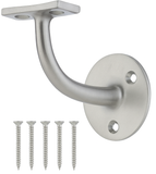 63mm Heavy Duty Handrail Bracket – Chrome, Satin, Brass & Black – Wall Mounted Stair Rail Support with Matching Screws