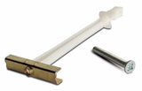 Genuine M5 Snap Toggle Drywall Fixing with Bolt Anchors – Heavy Duty Plasterboard Anchor, Silver Plated