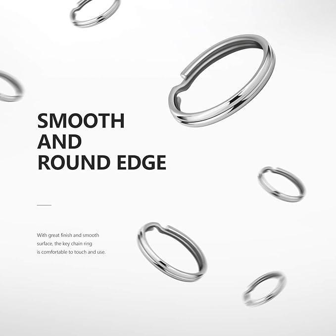 KEY RINGS 25 PACK Extra Large 25mm SPLIT Metal Silver Loop