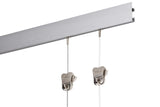 STAS Zipper Hook with Perlon Cobra Cable Kit 1.5m – Picture Hanging System for Dado Rail – Adjustable Hooks for Frames up to 10kg