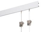 STAS Zipper Hook with Perlon Cobra Cable Kit 1.5m – Picture Hanging System for Dado Rail – Adjustable Hooks for Frames up to 10kg