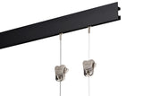 STAS Zipper Hook with Perlon Cobra Cable Kit 1.5m – Picture Hanging System for Dado Rail – Adjustable Hooks for Frames up to 10kg