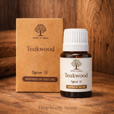 Teakwood Diffuser Oil 10ml Deep Woody Fragrance Oil Secret of Vedas