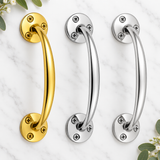 D HANDLES- Cabinet Handle Pair (2 Pack) – Chrome, Brass & Polished Aluminium – 150mm / 175mm Cupboard & Drawer Pulls