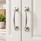 D HANDLES- Cabinet Handle Pair (2 Pack) – Chrome, Brass & Polished Aluminium – 150mm / 175mm Cupboard & Drawer Pulls