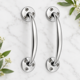D HANDLES- Cabinet Handle Pair (2 Pack) – Chrome, Brass & Polished Aluminium – 150mm / 175mm Cupboard & Drawer Pulls