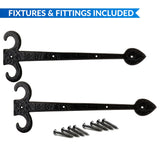 Black Antique Spear Design Door Hinge Fronts False/Dummy Antique Decorative