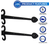 Black Antique Spear Design Door Hinge Fronts False/Dummy Antique Decorative