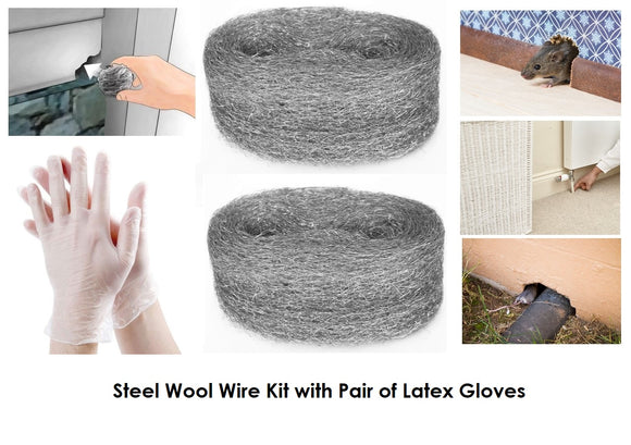 Rodent Control Steel Wool Wire Mouse/Rat - Gaps Blocker Steel Wool Wire x 2