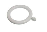 30 X 28mm White Plastic Curtain Rings Small