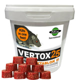RAT POISON Single Feed Rat Mouse Mice Killer Poison Rodent Vertox Bait Blocks 300g - Sisi UK Ltd