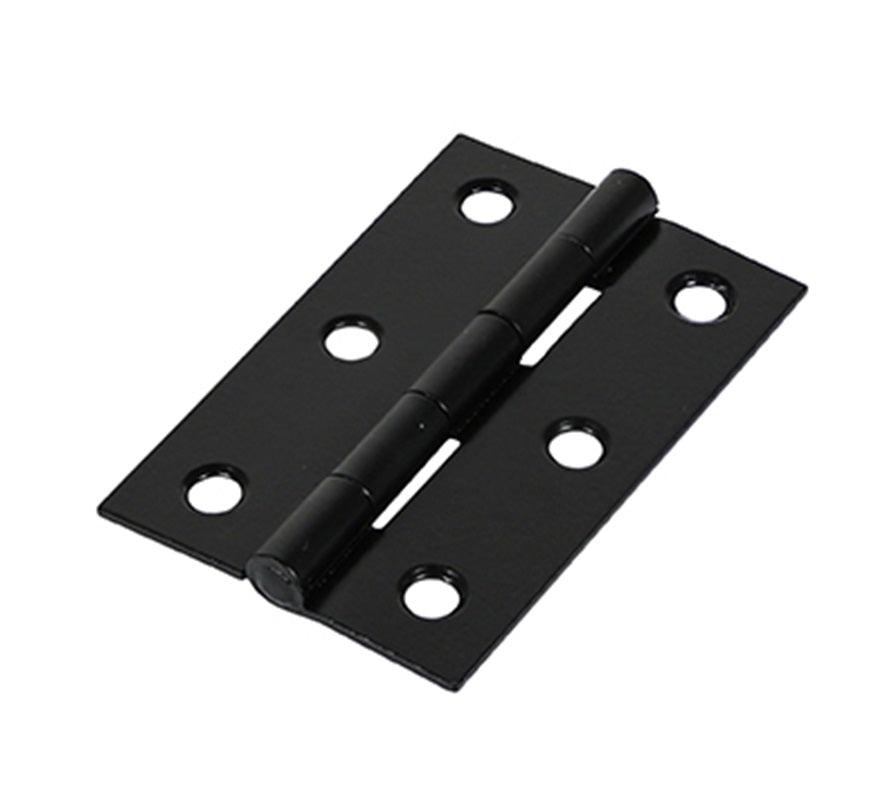 BLACK BUTT HINGES 3"/75mm HEAVY DUTY Strong Steel Country Door Pair - Sisi UK Ltd