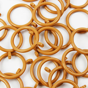 Light Brown Plastic Curtain Rings Small Plastic Curtain Rings for Window Curtain Poles 28mm -Pack of 10
