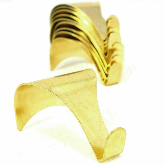 Pack Of 10 PICTURE RAIL MOULDING HANGING HOOKS - BRASS - Sisi UK Ltd
