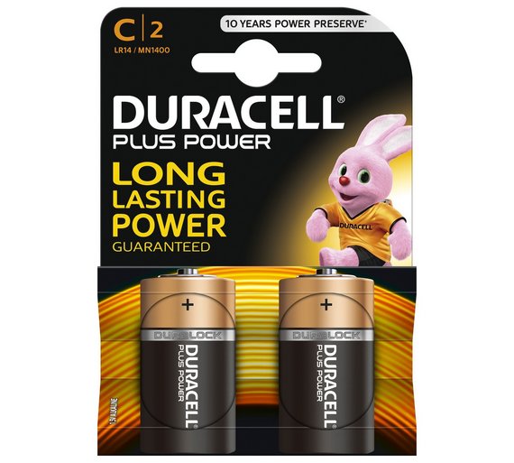 Duracell C batteries pack of 2