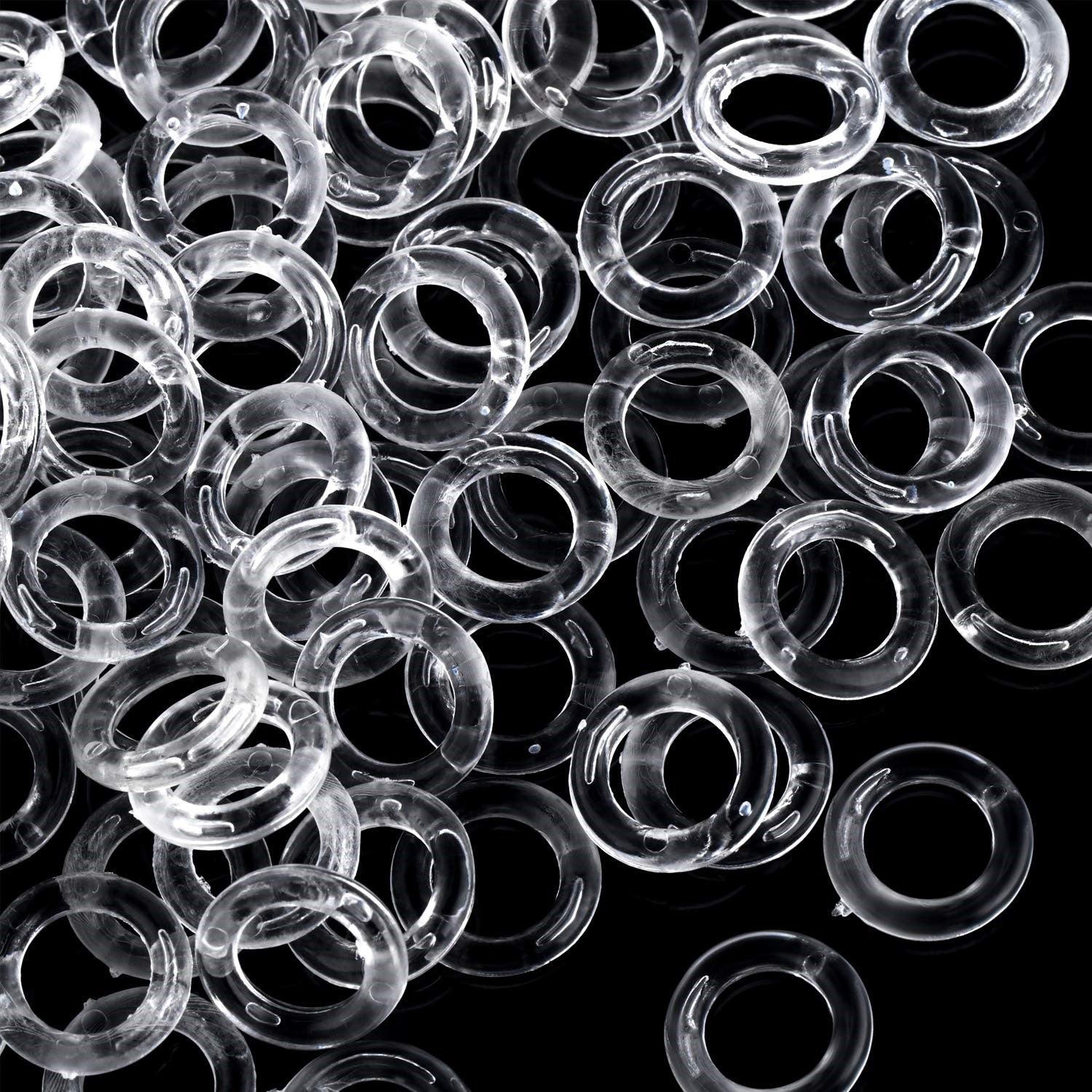 Clear Plastic 13mm Roman Blind Curtain Rings- Pack of 50 - Sisi UK Ltd