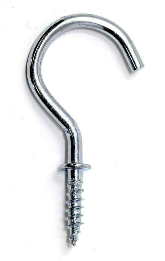 Chrome Shouldered Cup Hook 38mm -Pack of 15