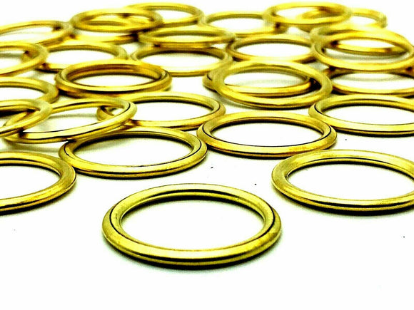 Curtain Upholstery Rings Brass plated (Pack of 30) 13mm