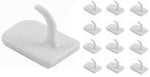 STRONG SELF ADHESIVE WALL HOOKS White Sticky Coat Robe Bedroom Peg Hanger x 12 - Sisi UK Ltd