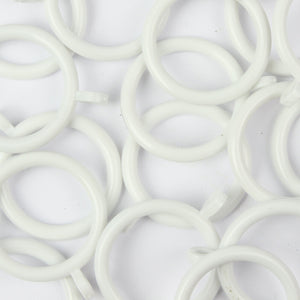 White Plastic Curtain Rings Large for 28mm Poles - Sisi UK Ltd